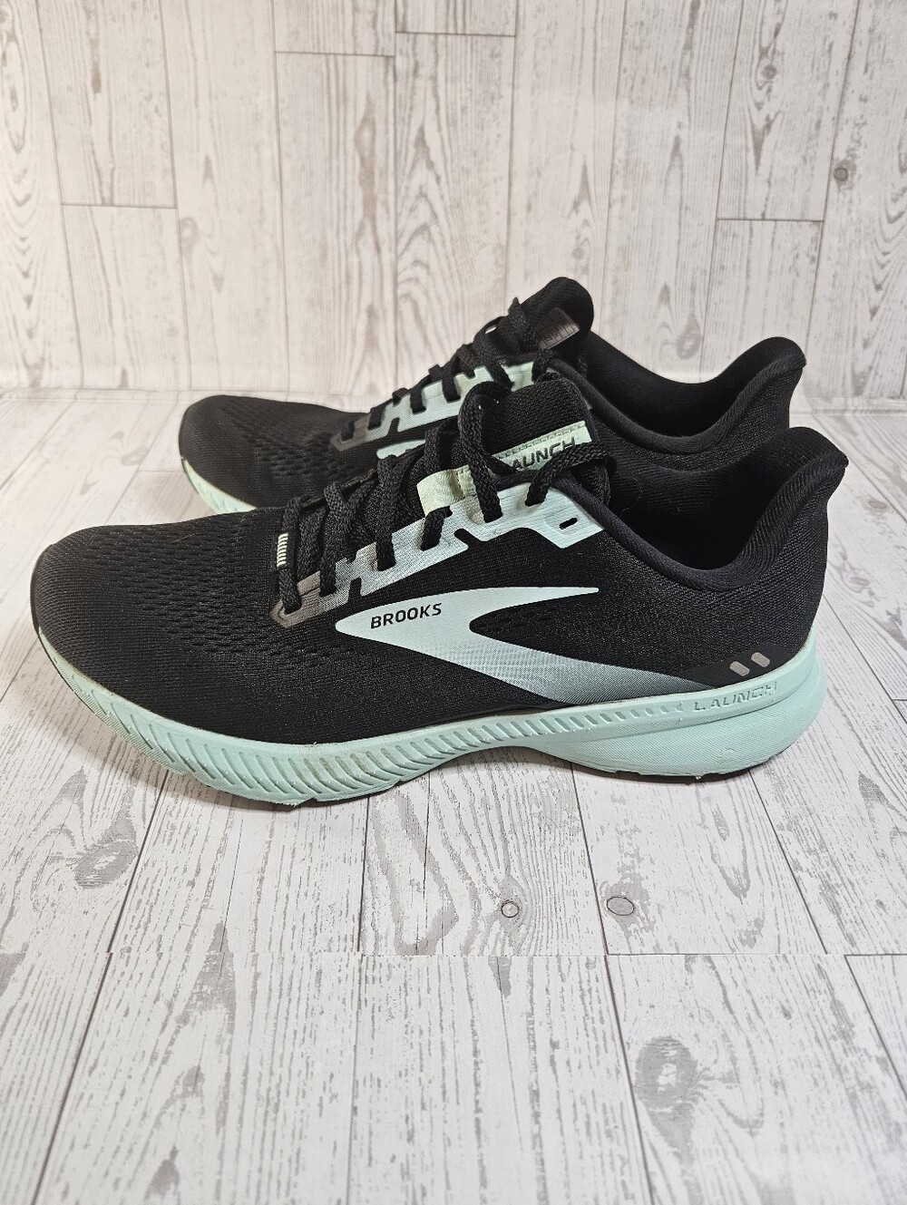 Brooks Launch Gts 8 Women's 10 Black Blue Running Shoes Speed Support